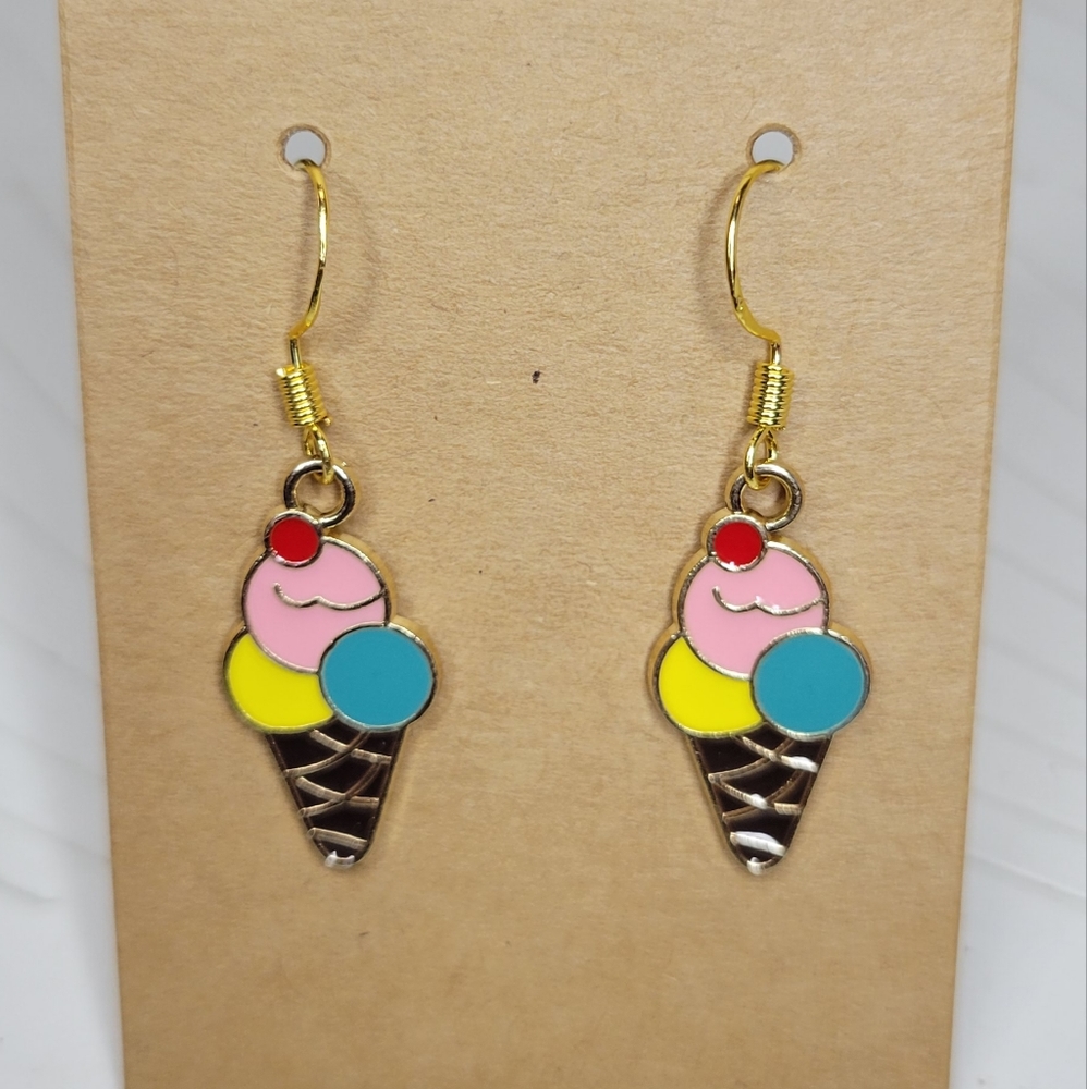 Ice Cream Cone Earrings